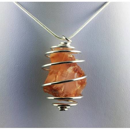 Rough Opal Pendant - CAPRICORN LIBRA Zodiac Silver Plated Spiral Healing A+-1