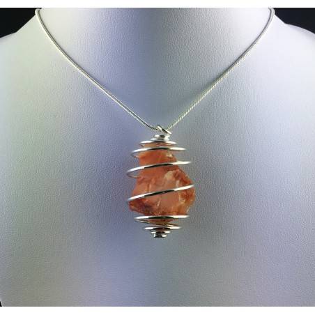 Rough Opal Pendant - CAPRICORN LIBRA Zodiac Silver Plated Spiral Healing A+-2