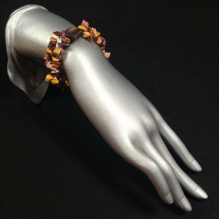 Mookaite Jasper Bracelet Natural Gemstone Chips - LEO GEMINI PISCES Zodiac-2