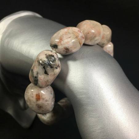 Tumbled Stones Bracelet True HELIOLITE / SUN STONE Crystal Healing-1