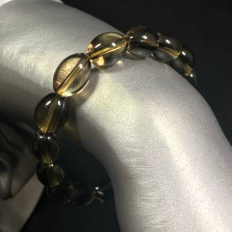Bracciale in QUARZO Fumè Braccialetto Minerali Capricorno Sagittario Zodiaco A+-2