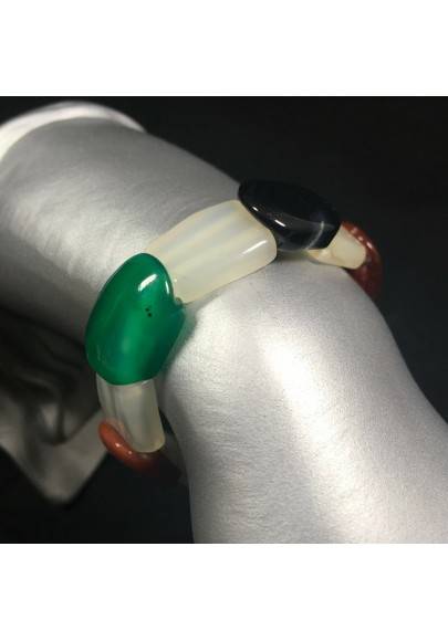 Bracelet dans Agate Mixte BRACELET Minéraux Cristal thérapie CANCER TAUREAU A+-1
