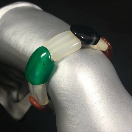 Mixed AGATE Bracelet MINERALS Crystal Healing - CANCER TAURUS A+-1