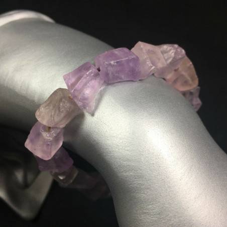 Bracciale in FLUORITE GREZZA Braccialetto Minerali Cristalloterapia Capricorno-2