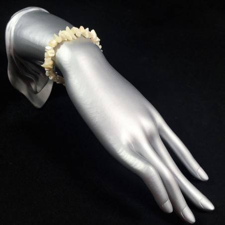 Bracelet in Mother of PEARL Chips Crystal Healing Zodiac: CANCER A+-2