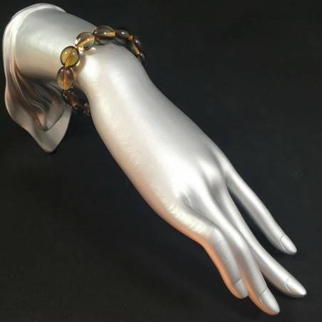 Bracciale in QUARZO Fumè Braccialetto Minerali Cristalloterapia Chakra Reiki A+-2