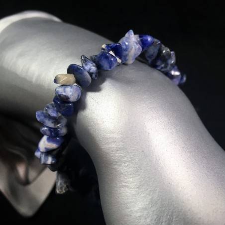 Bracciale Chips in SODALITE Braccialetto Bilancia Toro Capricorno Zodiaco A+-1