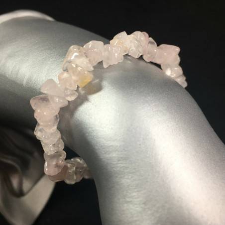 Bracciale in QUARZO ROSA Colore Braccialetto Cristalloterapia Chakra Reiki A+-2
