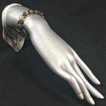 Smoked QUARTZ whit CITRINE QUARTZ Bracelet Crystal Healing Reiki Zen A+-2