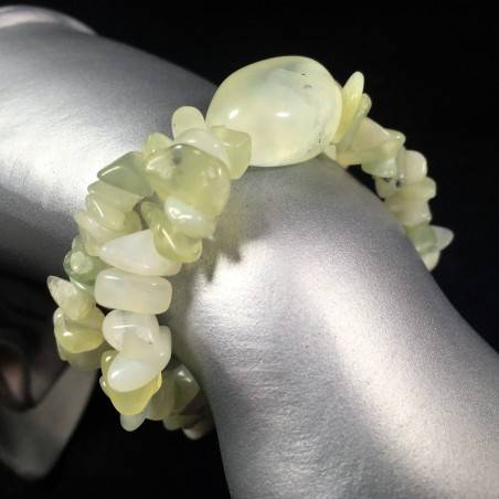 Bracciale in Chips di GIADA con Burattato Braccialetto Bilancia Gemelli Ariete-1