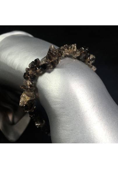 SMOKED Quartz Chips Bracelet Zodiac: CAPRICORN SAGITTARIUS A+-1