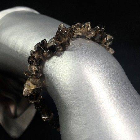 SMOKED Quartz Chips Bracelet Zodiac: CAPRICORN SAGITTARIUS A+-1