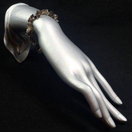 SMOKED Quartz Chips Bracelet Zodiac: CAPRICORN SAGITTARIUS A+-2