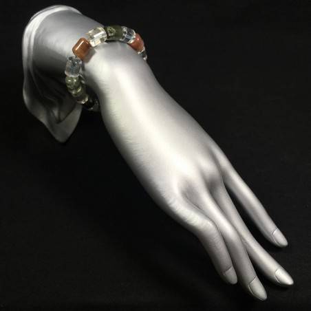 Rutilated Quartz Carnelian & LODOLITE Quartz Bracelet Crystal Healing Zen A+-2