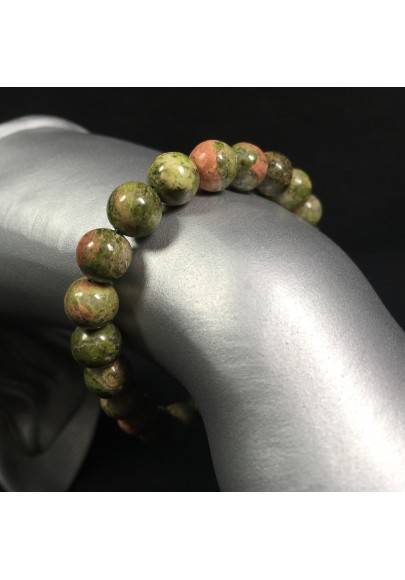 Bracelet Mala Tibétain dans JASPE UNAKITE Cristal thérapie SCORPION Zodeaco A+-1