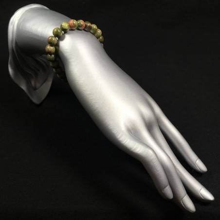 Bracelet Mala Tibétain dans JASPE UNAKITE Cristal thérapie SCORPION Zodeaco A+-2