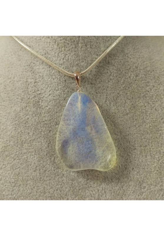 Ciondolo in Opalite su ARGENTO 925 Collana Gioiello Minerali Charms Chakra Reiki-1