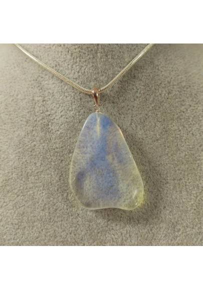 Pendant in Opalite on Sterling Silver 925 Necklace Jewel MINERALS Charms Chakra Reiki-1