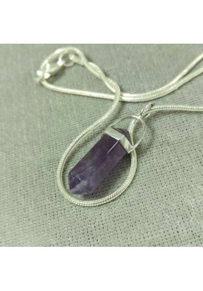 Améthyste BIachevé Pendentif Argent 925 - Bélier POISSON TAUREAU Collier Minéraux-1