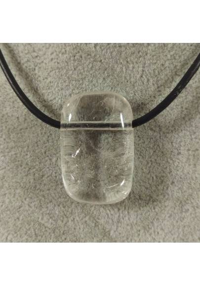 CUARZO BLANCO Colgante Gema - ACUARIO Collar Pendente Charm Cristaloterapia-1