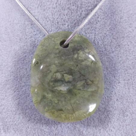 Leaf in Green Agate Pendant Necklace Crystal Healing Chakra MINERALS Reiki-1