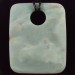Ciondolo Gemma di Giada Azzurra GRANDE Collana Charms Etnico Cristalloterapia-1