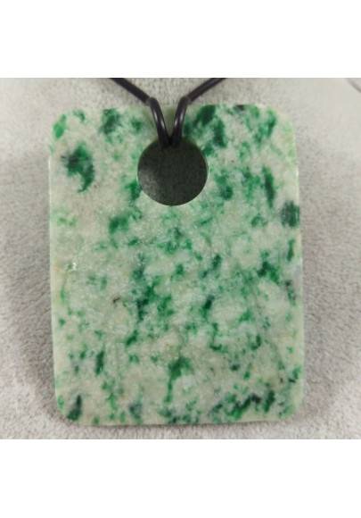 AFRICAN JADE Pendant VERDITE Gemstone - ARIES LIBRA TAURUS MINERALS Necklace-1