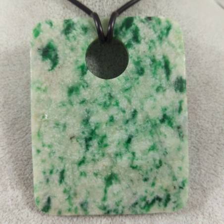 AFRICAN JADE Pendant VERDITE Gemstone - ARIES LIBRA TAURUS MINERALS Necklace-1