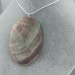 Classic Oval Pendant in Mother of Pearl SILVER Plated Necklace Jewel Chain Stone-1