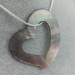 Grey Mother of PEARL Pendant Necklace Jewel Chain Heart Love Gift Idea-1