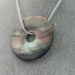 Colgante Donut de Madreperla gris collar joya pendente circulo perforado-1