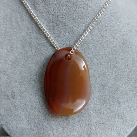 Sfoglia di Corniola Ciondolo Collana Cristalloterapia Reiki 2 Chakra Feng Shui-1