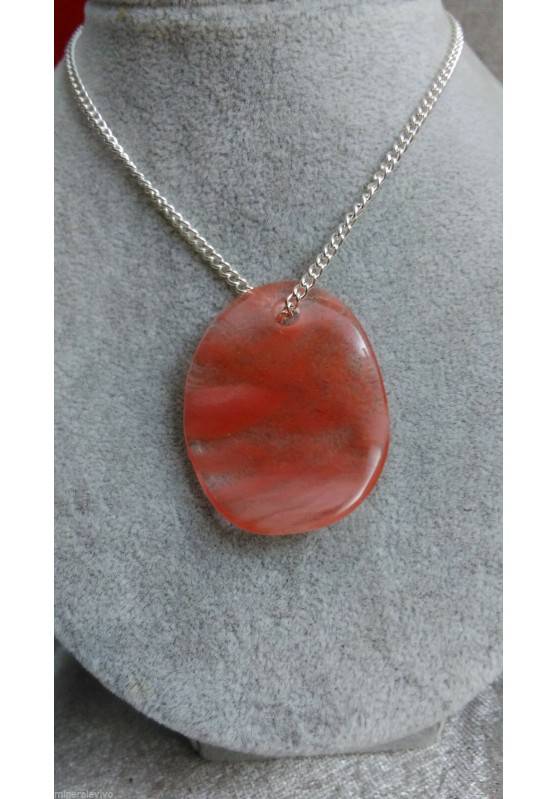 Leaf in Cherry Quartz Pendant Necklace Crystal Healing 4* Chakra LOVE Reiki-1