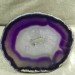 * MINERALI * BELLISSIMA FETTA DI AGATA Viola Con Cristalli AMETISTA BRASILE-4