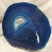 MINERALS *  GORGEOUS Blue AGATE SLICE With Crystals of Brazilian AMETHYST-1