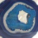MINERALS *  GORGEOUS Blue AGATE SLICE With Crystals of Brazilian AMETHYST-3