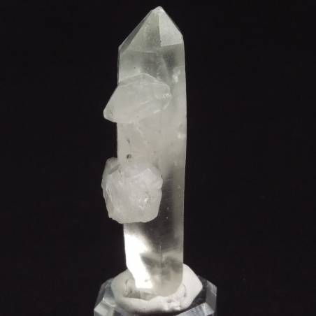 * MINERALI * Biterminato di Quarzo Ialino Grezzo Cristallo di Rocca 43.3g-3