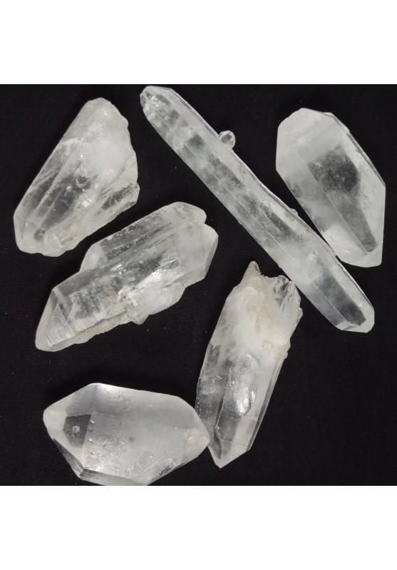 Quarzo IALINO Cristallo di Rocca BITERMINATO Cristalloterapia Minerali A+ 24-38g-1