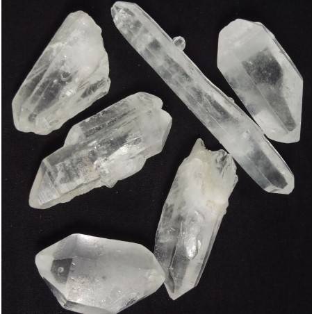Quartz Hyalin Cristal de roche BIachevé Cristal thérapie Minéraux A+ 24-38g-1