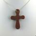 Colgante Artesanal Cruce en Piedra del Sol Roja Venturina Regalo Joya-1
