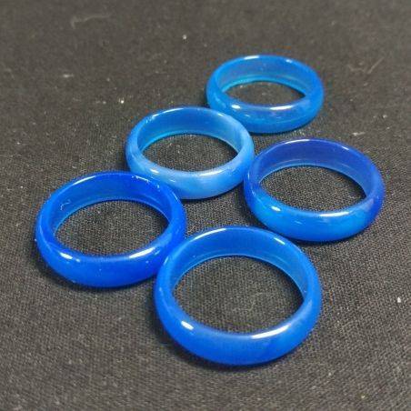 * Blue AGATE Ring * Jewel Crystal Healing Chakra-3