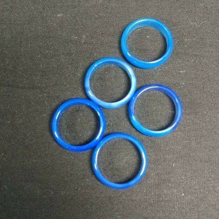 * Blue AGATE Ring * Jewel Crystal Healing Chakra-5
