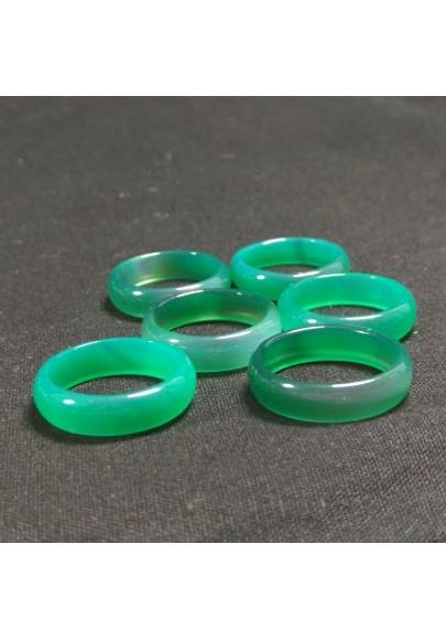 *ANELLO in Pietra di AGATA VERDE* Fede Fedina Regalo Gioiello Chakra Cristallo-1