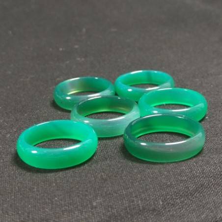 *ANELLO in Pietra di AGATA VERDE* Fede Fedina Regalo Gioiello Chakra Cristallo-1