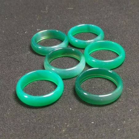 *ANELLO in Pietra di AGATA VERDE* Fede Fedina Regalo Gioiello Chakra Cristallo-2