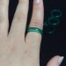 *ANELLO in Pietra di AGATA VERDE* Fede Fedina Regalo Gioiello Chakra Cristallo-3