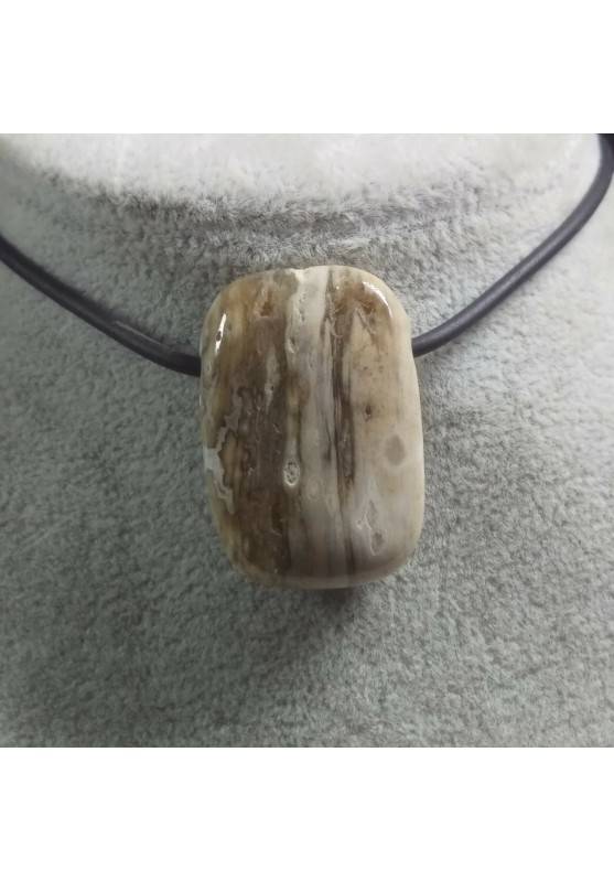 Colgante GEMA de JASPE ORBICULAR Oceáno CLARO Pendente Joya Regalo-1