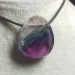 Pendant Gemstone in Purple Fluorite Chain Jewel Gift Idea Bijou Crystal Healing-1