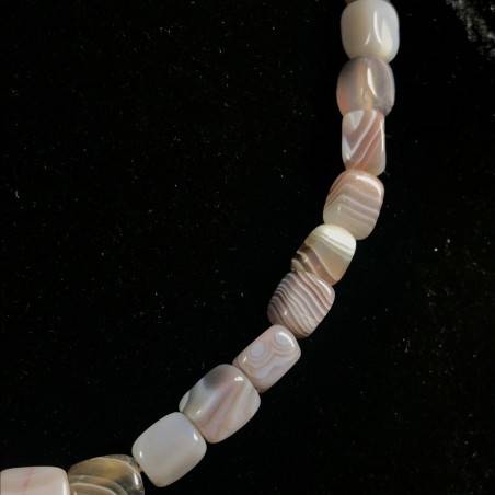 Grey - Brown AGATE Necklace Tumblestone Perfect Cut Jewel Gift Idea A+-2