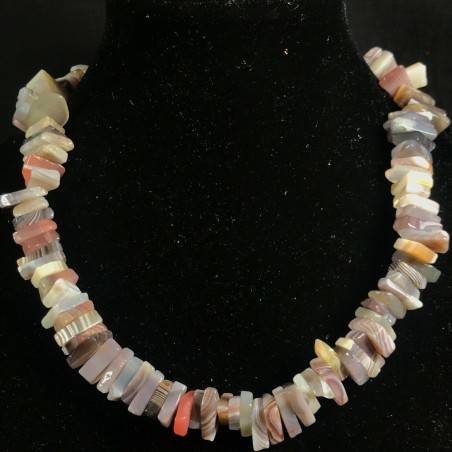 Collana in SCAGLIE di AGATA MULTICOLORE Gioiello Donna Minerali Regalo Collier-1